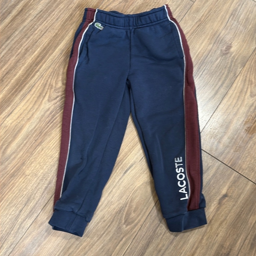 Lacoste Sweatpants - Navy with Maroon